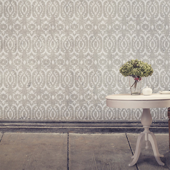 Burmese Ikat Stenciled Room